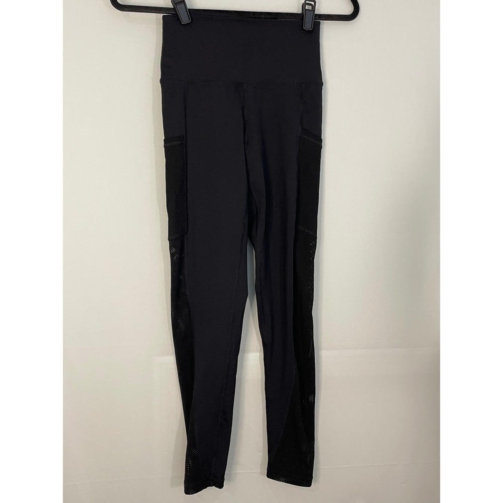 Aerie Black Mesh Pocket Leggings Athleisure Workout Pants Size‎ S